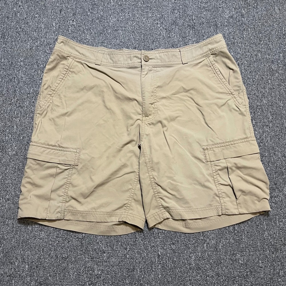 REI Co-op Mens Cargo Shorts Khaki Size 40 Outdoor Hiking Camping Utility Pockets